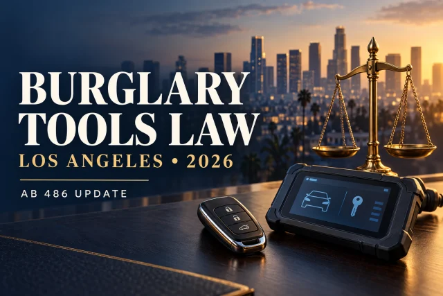 Burglary Tools Law: Los Angeles 2026 Update