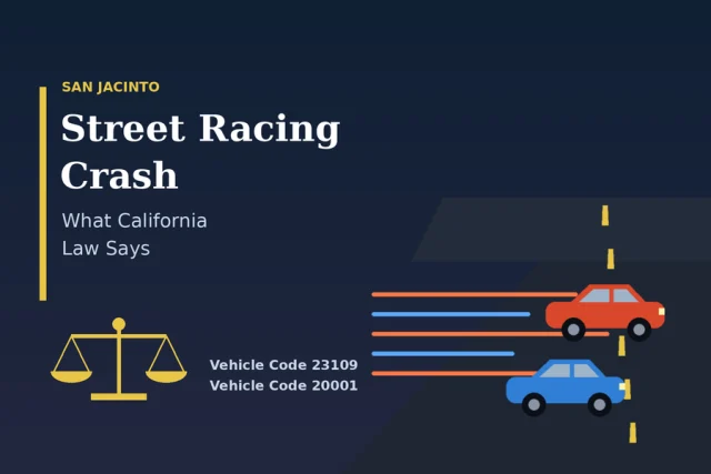 San Jacinto Street Racing Crash: What California Law Says