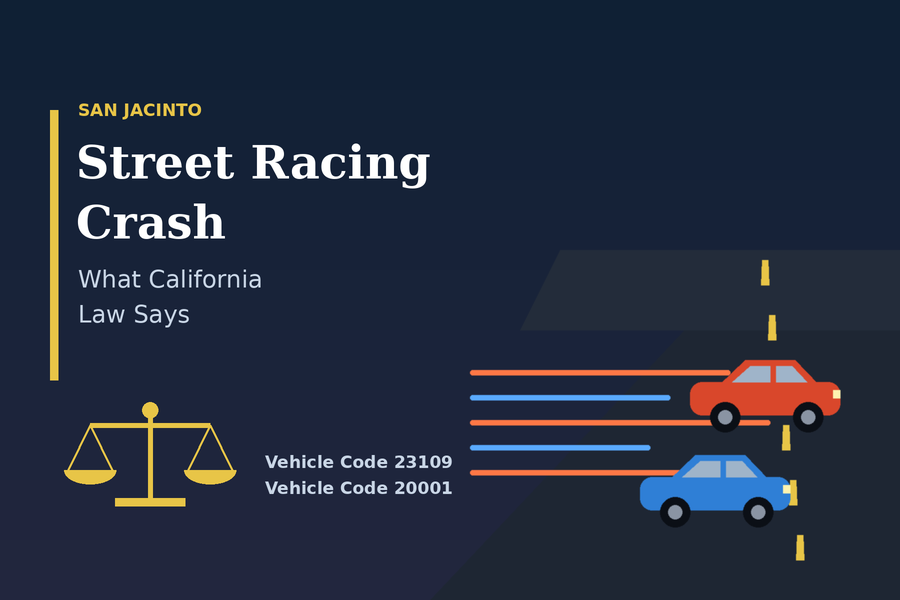 San Jacinto Street Racing Crash: What California Law Says